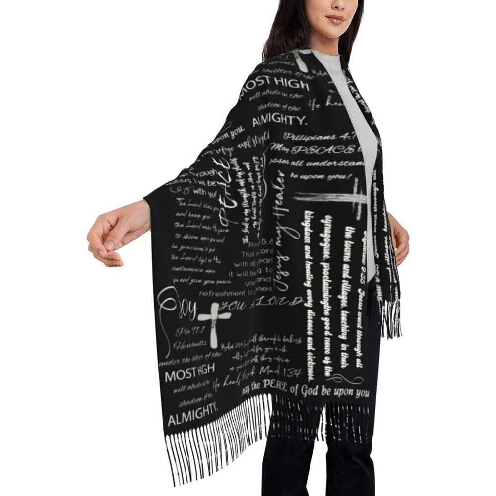 Christian Prayer Shawl Wrap Scarf Women Soft Bible Verse Large Gift